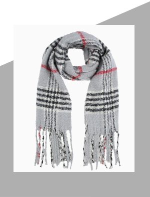 Womens Checked Scarf