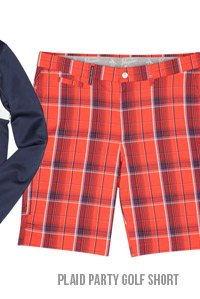 PLAID PARTY GOLF SHORT