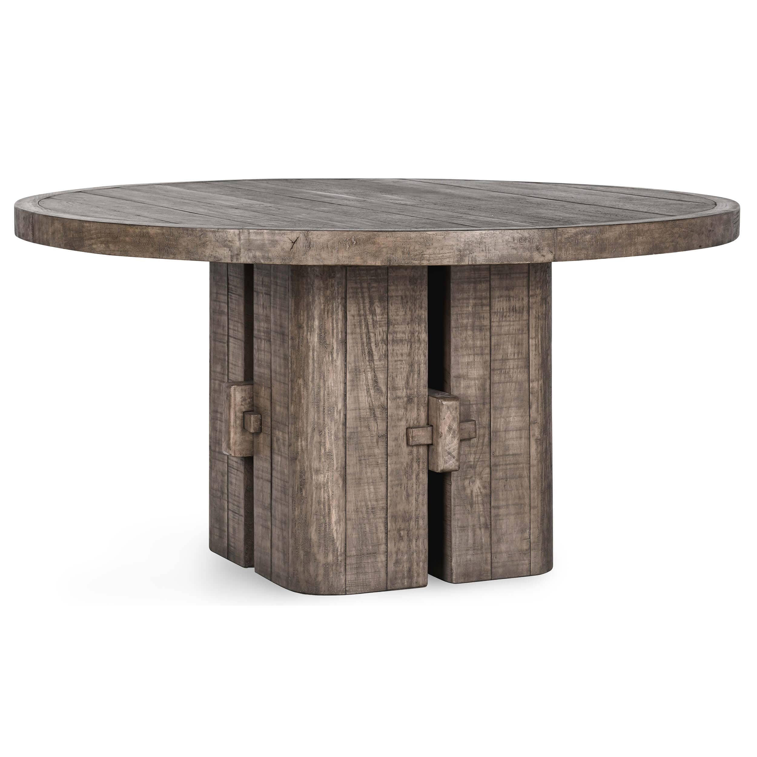 Image of Rosemount Reclaimed Round Dining Table, Aged Brown