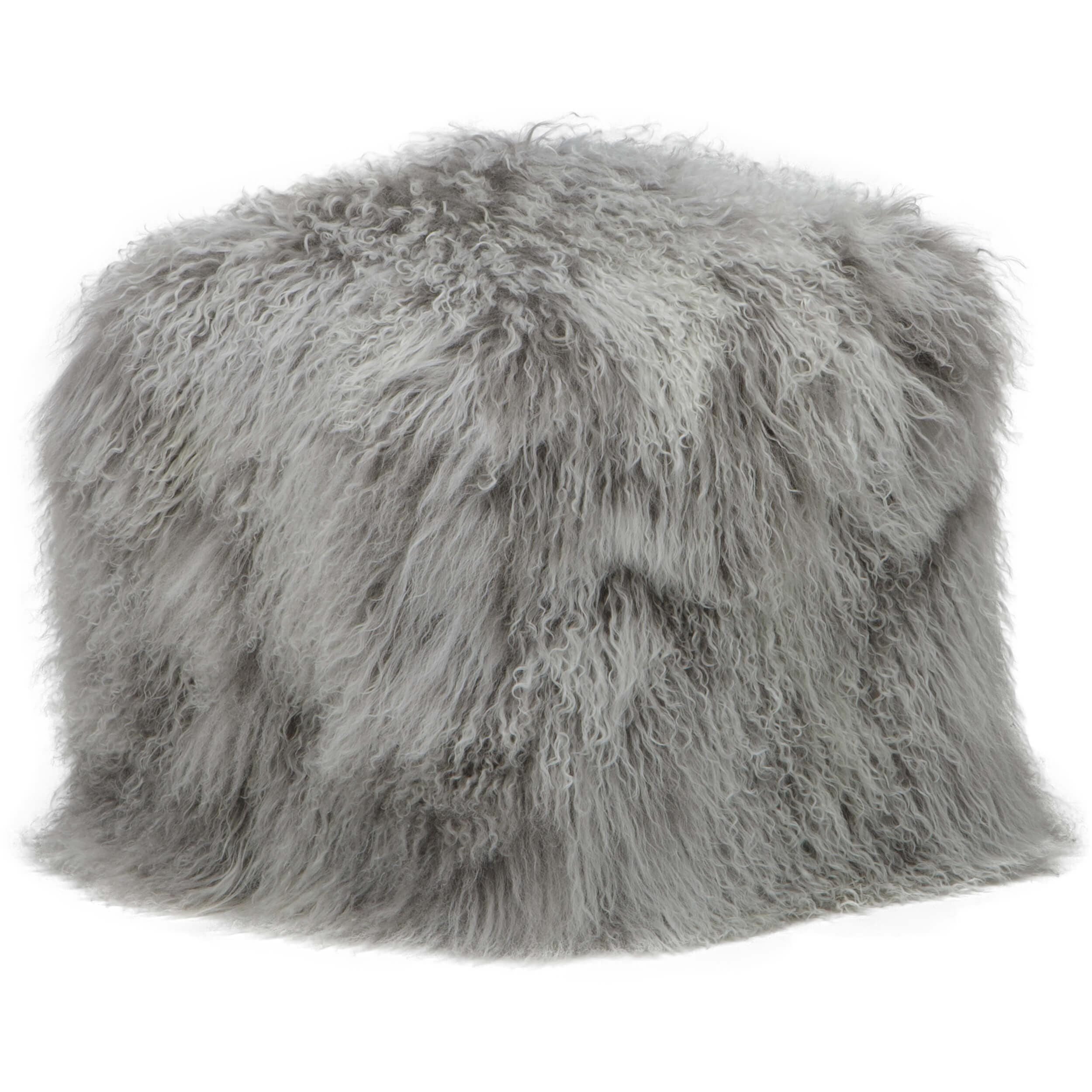 Image of Tibetan Pouf, Ash Grey