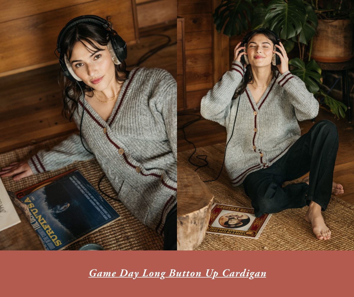 Game Day Long Button Up Cardigan