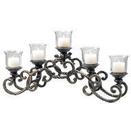 Provincial Glass Candelabra