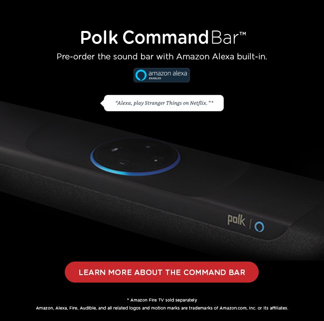 Pre-order the Polk Command Bar with Alexa built-in
