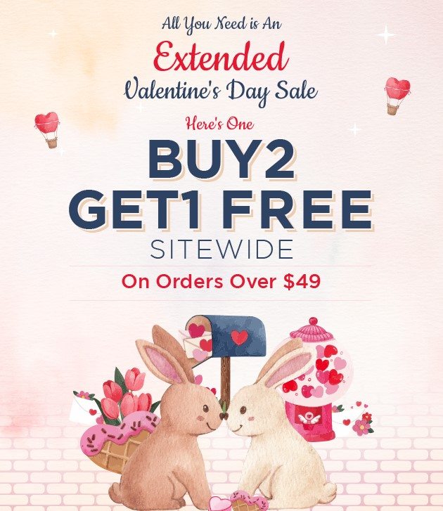 Buy 2 Get 1 Free Sitewide On Orders Over $49