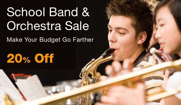 20% Off School Band & Orchestra Sale