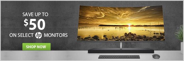 Save up to $50 on select HP monitors