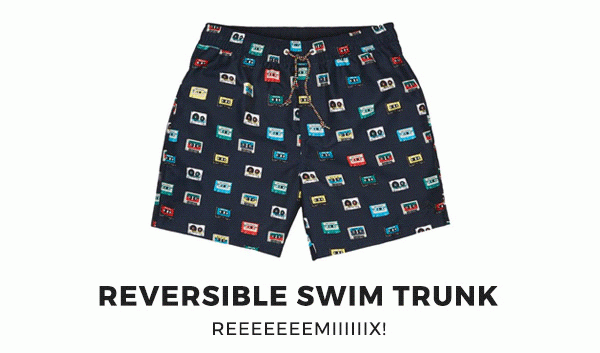 REVERSIBLE CASSETTE SWIM TRUNK