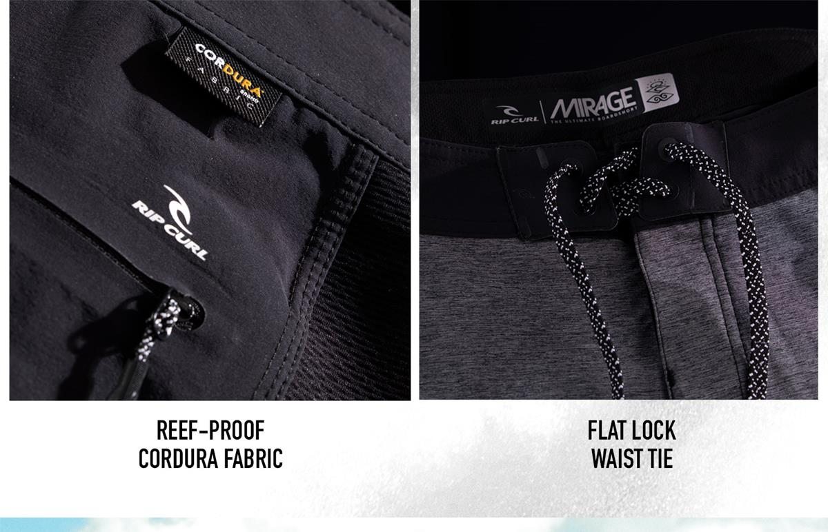 Up close with the Flat Screen Printed Logos and Cordura Back Panel, Neoprene Middle, and E6 stretch front panel.