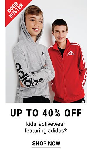 Doorbuster - Up to 40% off kids' activewear featuring Adidas®. Shop Now.