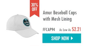 Amur Baseball Caps with Mesh Lining