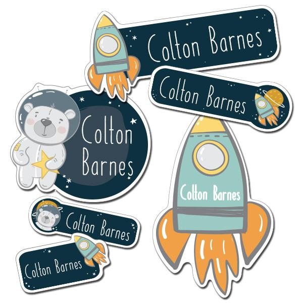 Image of To the Moon Kiddie Label Pack