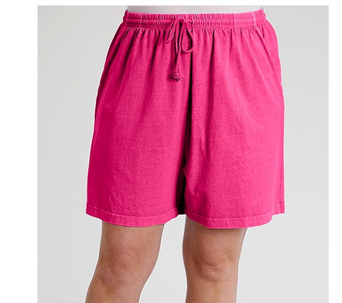 Jersey Shorts Plus Size in Raspberry
