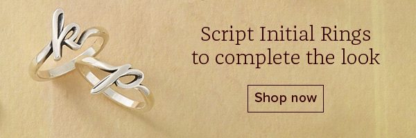 Script Initial Rings to complete the look - Shop now