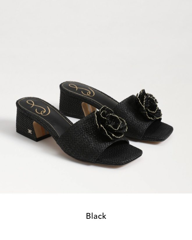 Winsley Block Heel Slide Sandal (Black)