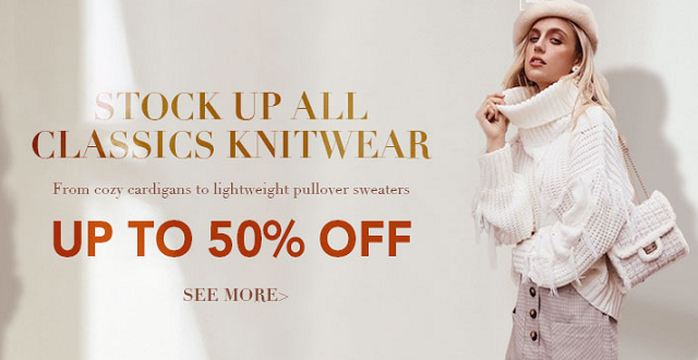 Stock up all classics knitwear from cozy cardigans to lightweight pullover sweaters up to 50% off Shop More