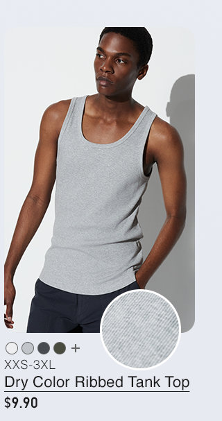 PDP6 - MEN DRY COLOR RIBBED TANK TOP