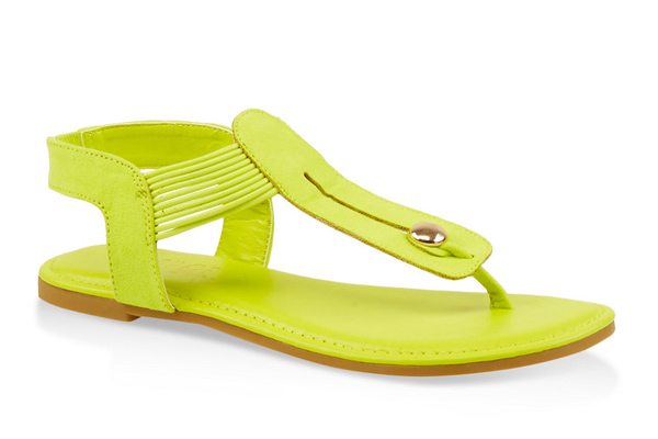 Elastic Strap Thong Sandals