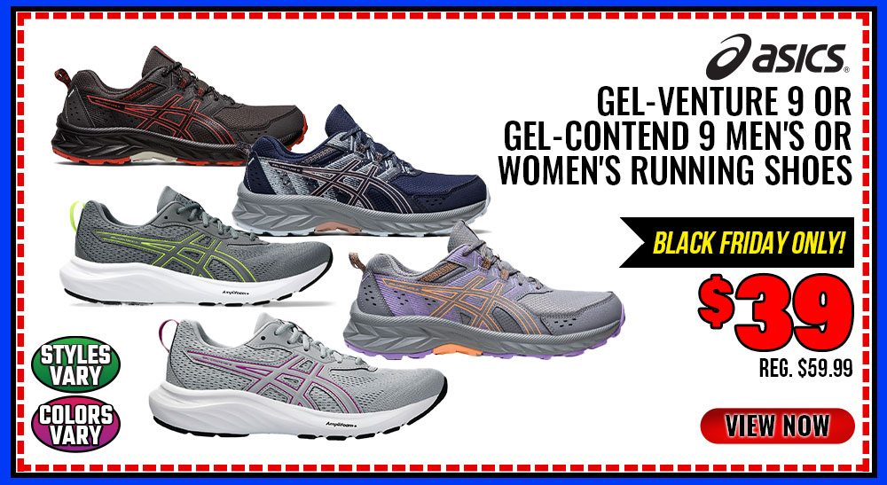 ASICS Gel-Venture 9 or Gel-Contend 9 Men's or Women's Running Shoes