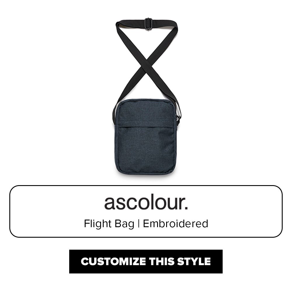 Get custom embroidered AS Colour Flight Bags from Jakprints