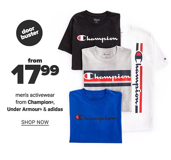 From 17.99 Men's Activewear from Champion, Under Armour & Adidas - Shop Now