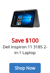 Save $100 on Dell Inspiron 11 2-in-1 Laptop 11.6'' Touchscreen