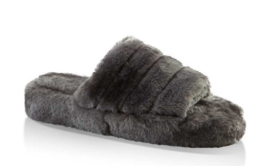 Platform Faux Fur Slide Sandals