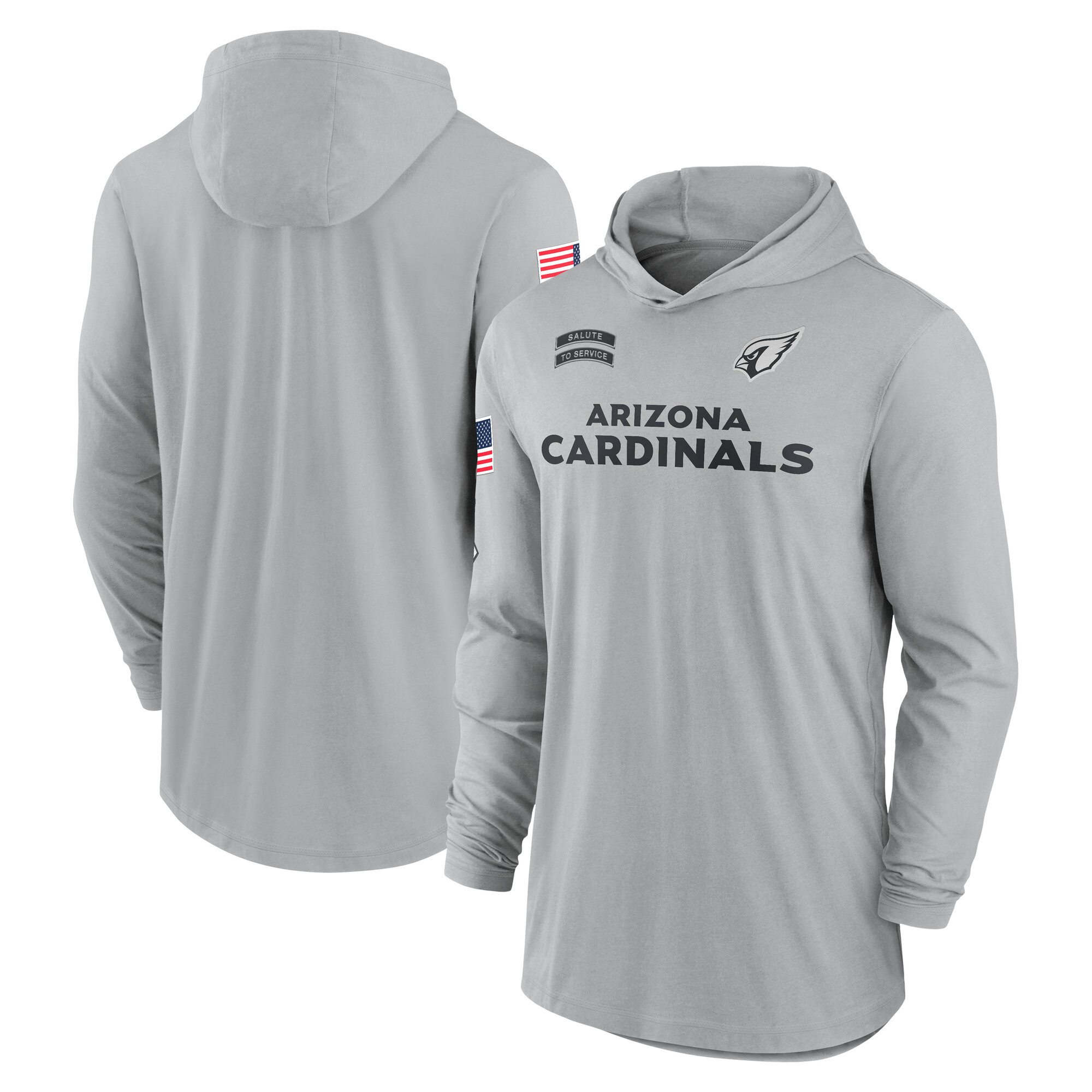  Nike Gray 2024 Salute to Service Lightweight Performance Long Sleeve Hooded T-Shirt