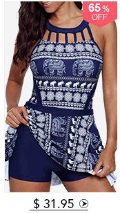 Cutout Neckline Animal Print Swimdress and Shorts