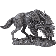 Growling Fenrir Statue