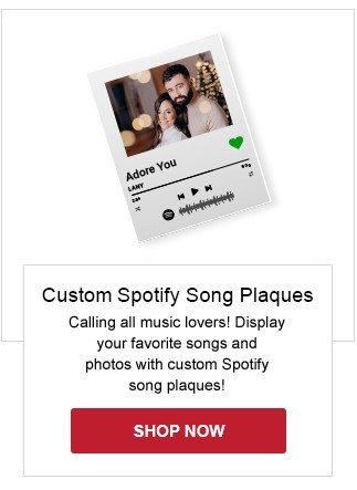 Custom Spotify Song Plaques