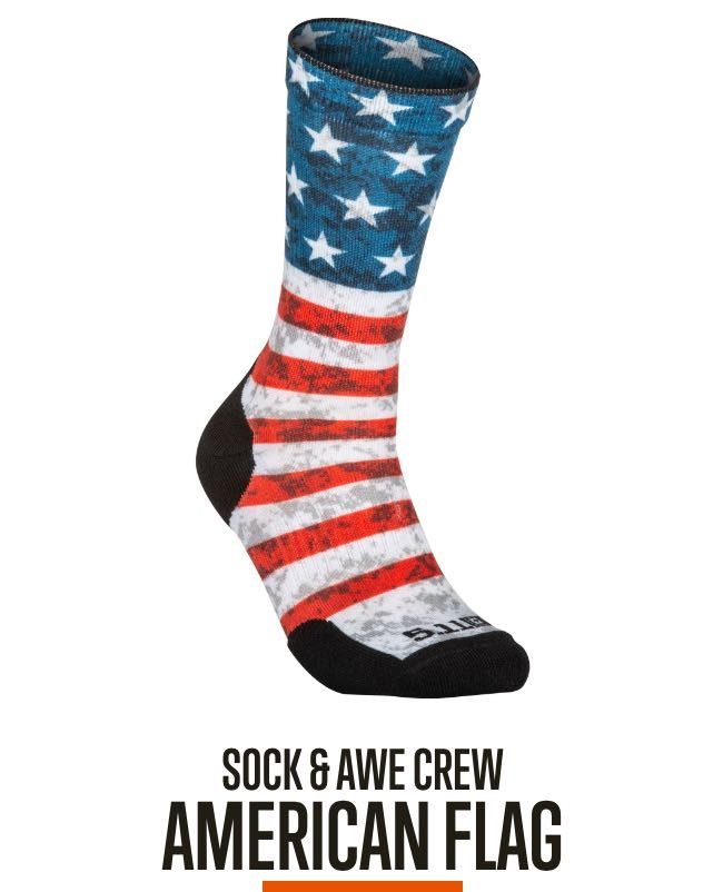 Sock and Awe Crew Sock American Flag