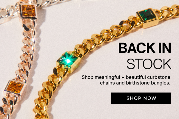 Back in Stock Curb Chain Birthstone Bracelets | Shop Now