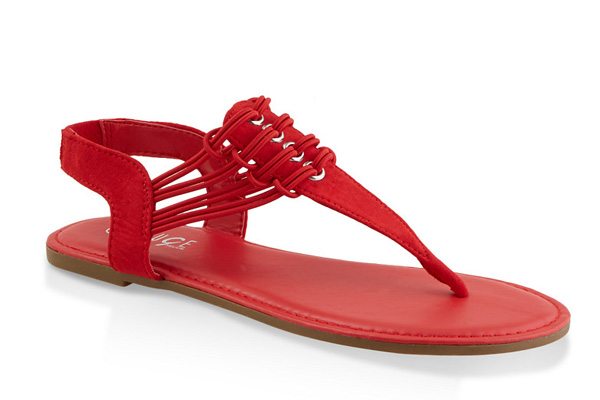 Elastic Strap Thong Sandals