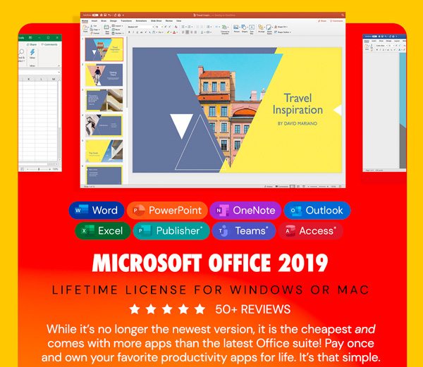 Microsoft Office 2019 for Windows or Mac