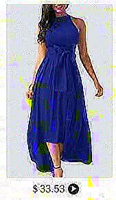 Royal Blue Cardigan and Belted Asymmetric Hem Dress