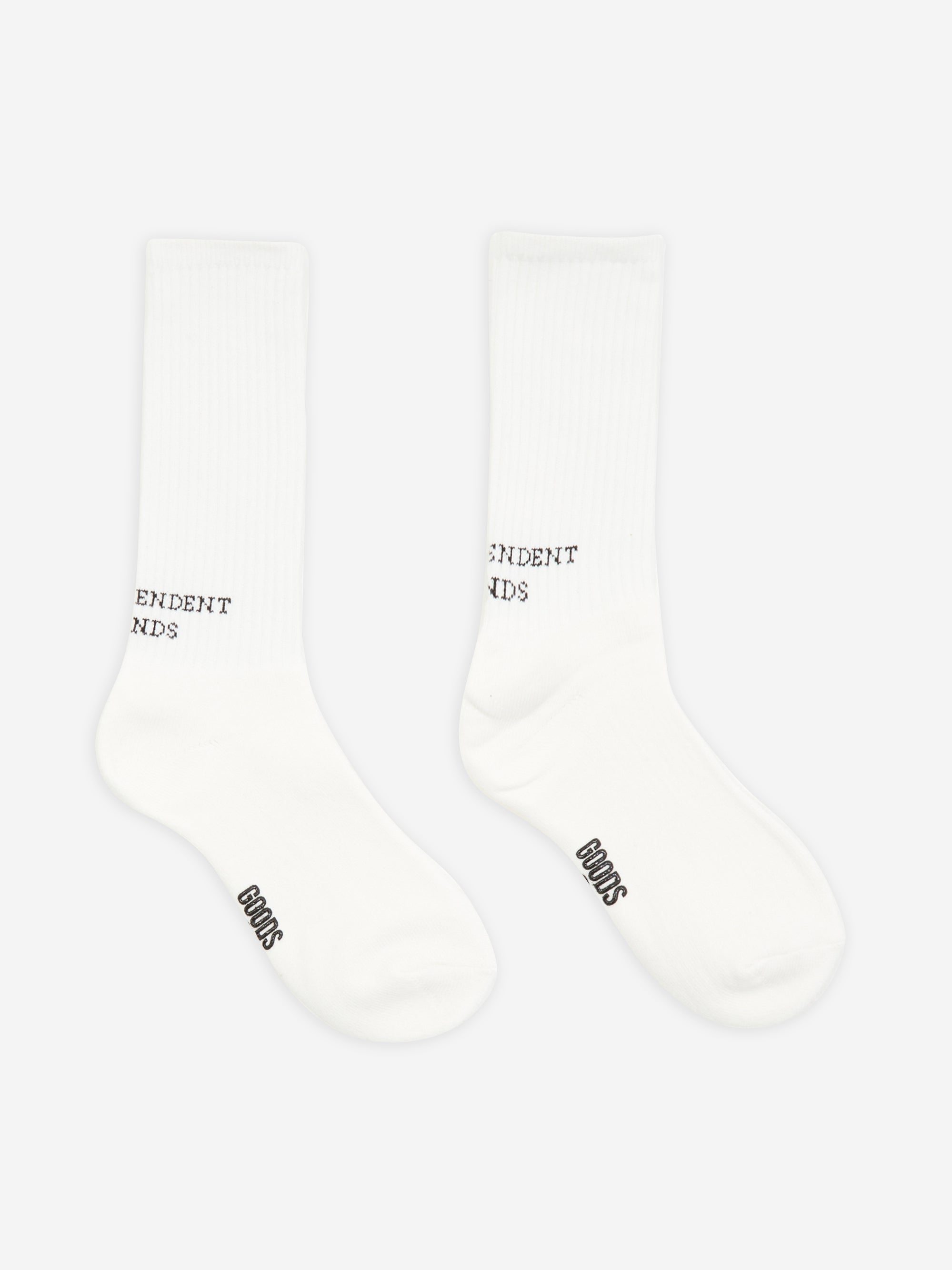 Image of Goodhood Worldwide Independent Minds Sock - White/Black