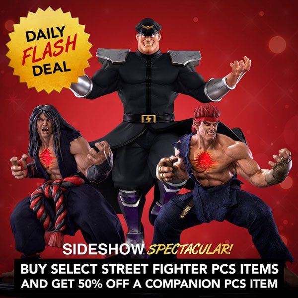 Buy a Street Fighter collectible by PCS and get a second half off!