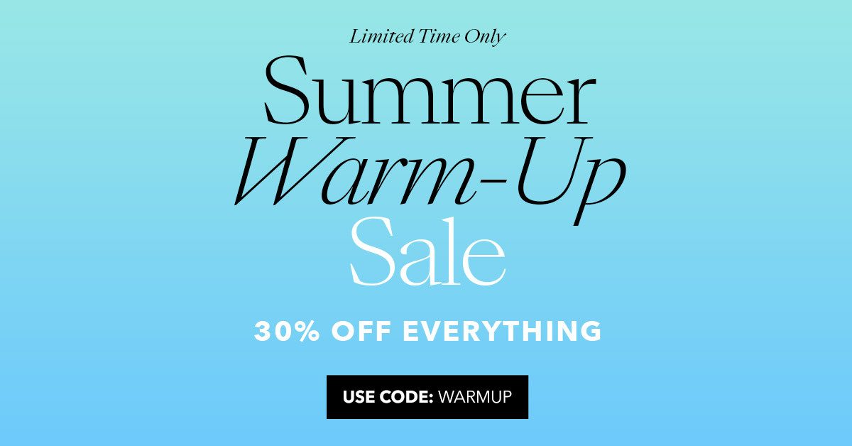 30% off everything use code: WARMUP
