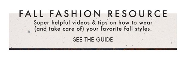 FALL FASHION RESOURCE