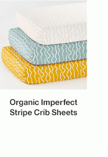 Organic Imperfect Stripe Crib Sheets
