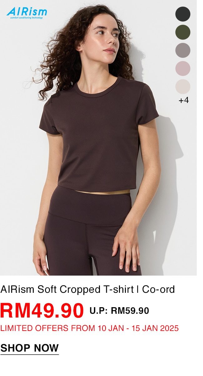 AIRism Soft Cropped T-shirt | Co-ord