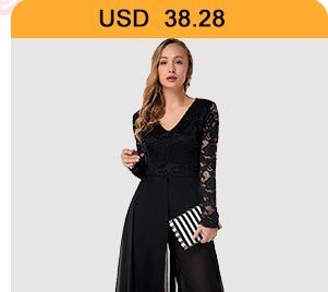 Long Sleeve V Neck Lace Panel Jumpsuit 