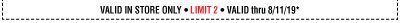 limit 2 per transaction