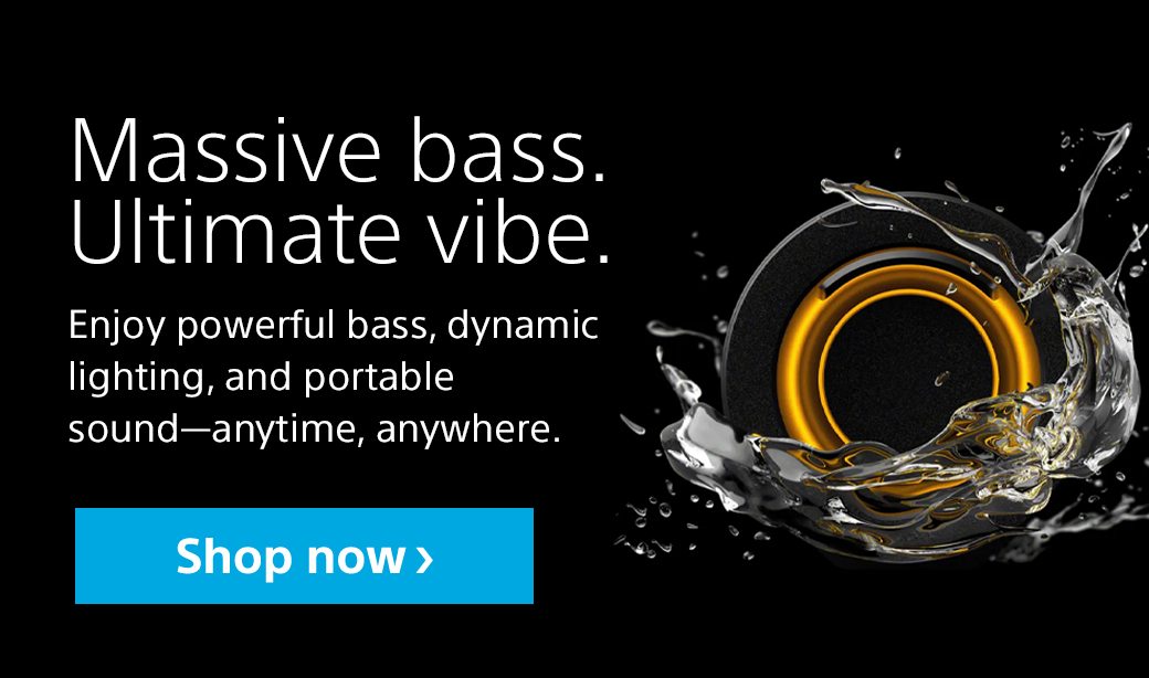 Massive bass. Ultimate vibe | Enjoy powerful bass, dynamic lighting, and portable sound-anytime, anywhere. | Shop now