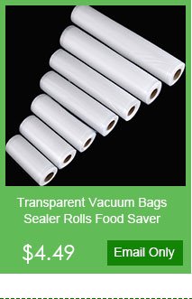 7 Sizes Transparent Vacuum Bags Sealer Rolls Food Saver Storage