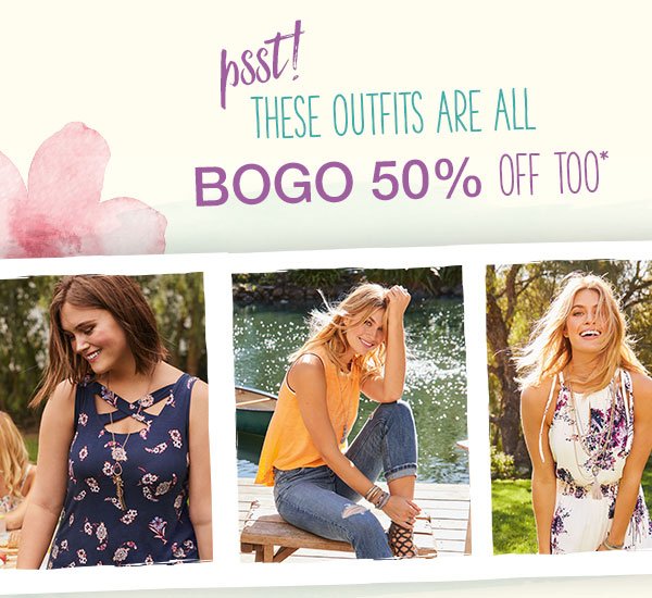 Psst! These outfits are all BOGO 50% off too*