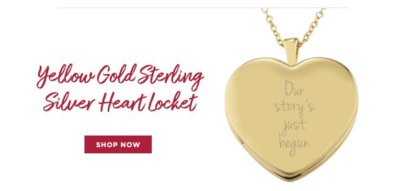 Yellow Gold Sterling Silver Heart Locket