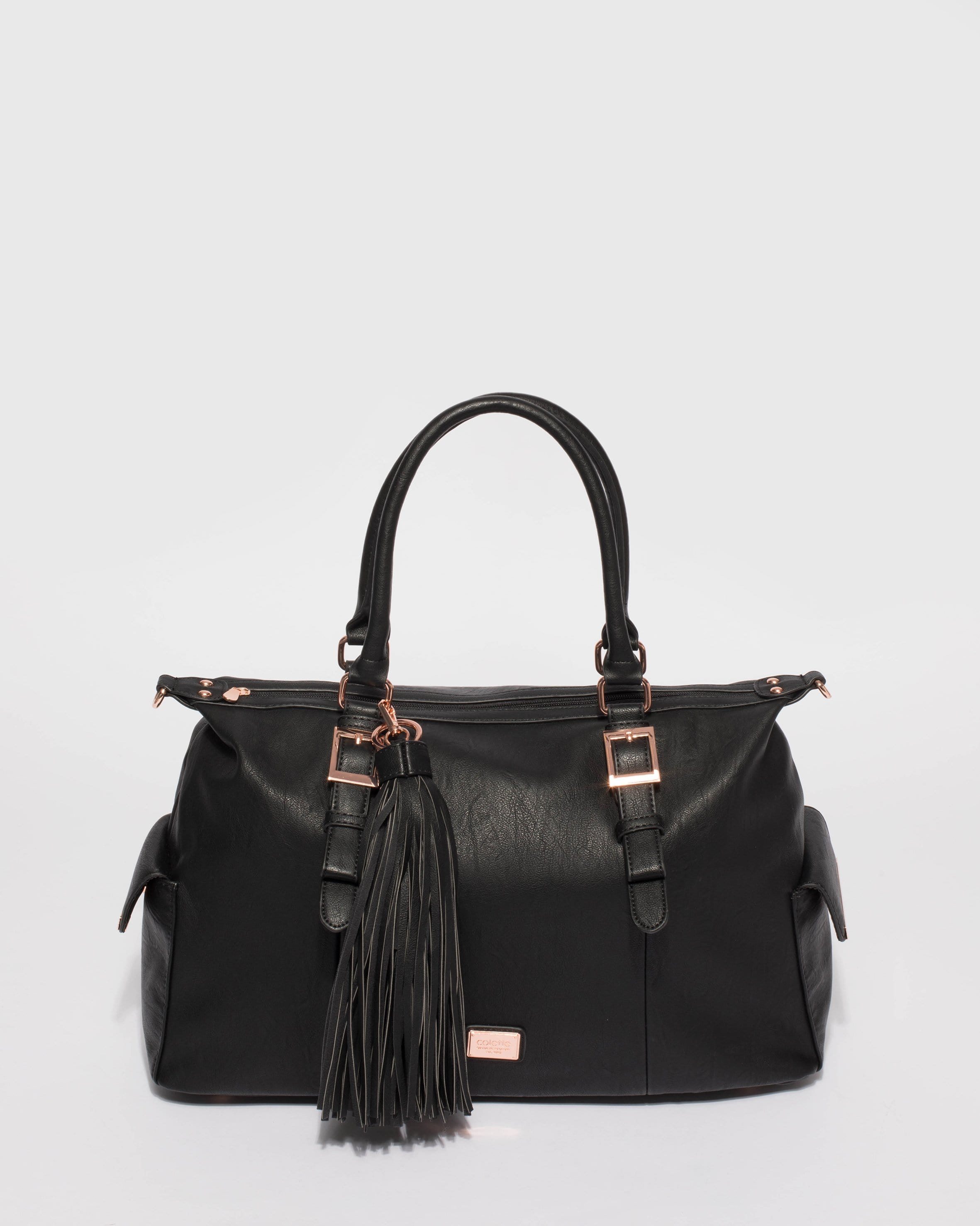 Image of Black Jojo Tassel Weekender