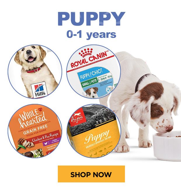 Puppy: 0-1 years. Shop now.