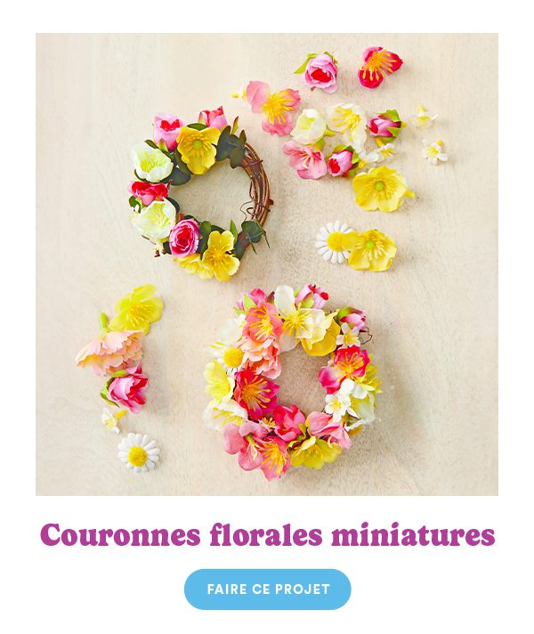 miniature floral wreaths